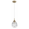 Salonowa lampa wisząca MOND LE41851 szklana złoty przezroczysty