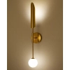 Lampa ścienna MIKA ST-F086 Step metal szklana kulka złota biała