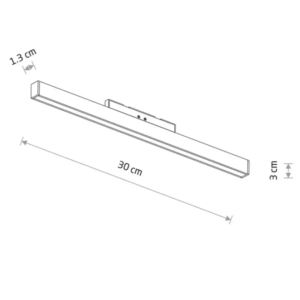 1-obwodowa lampa sufitowa do szyn 11743 LED 10W 3000K czarna