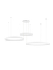 Biała lampa wisząca JACA LE42766 LED 143W 3000K rings do sypialni