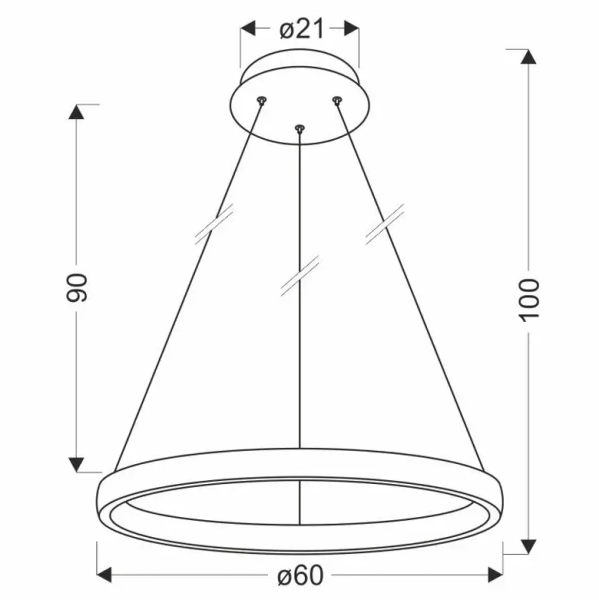 Wisząca okrągła lampa Hashim 31-28440 LED 34W 4000K do jadalni złota