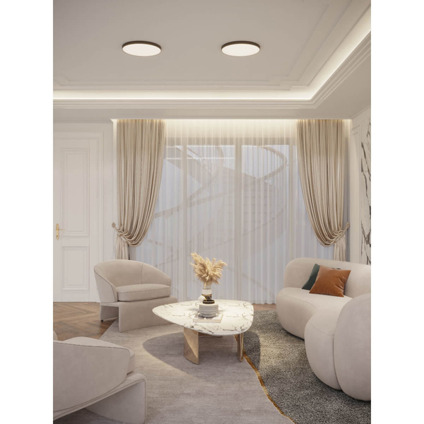 Łazienkowa lampa sufitowa LUMO C0270 LED 36W 3000-6000K IP44 czarna