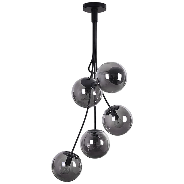 Loftowa lampa wisząca Glory 3508 przydymione molekuły kule nad łóżko