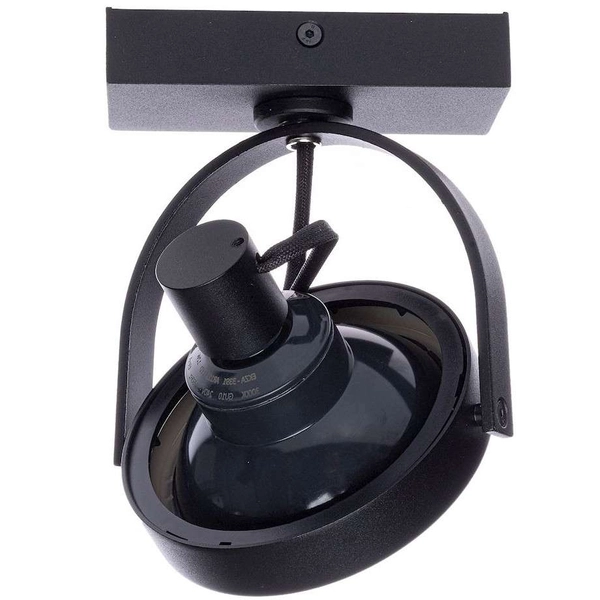 Natynkowa LAMPA sufitowa LUGAR ML5704 Milagro okrągła OPRAWA metalowy spot reflektorek regulowany czarny