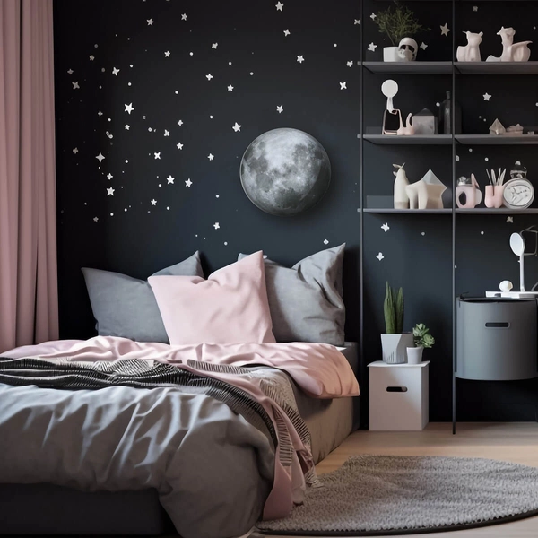 Plafon Luna LP-1106/1C Luna LED 24W 4000K księżyc metalowa szara