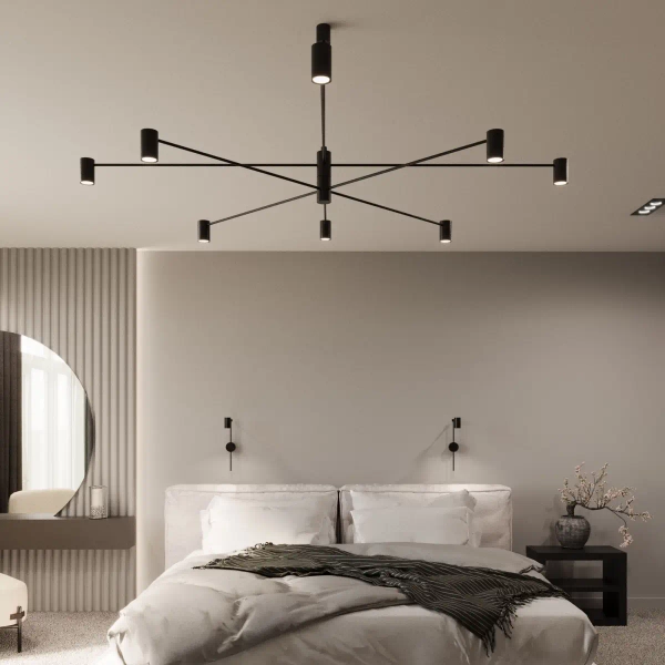 LAMPA sufitowa DAKATA 5636 Shilo metalowa OPRAWA tuby czarne