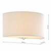 Materiałowa lampa ścienna Zaragoza ZAR0133 Dar Lighting abażur kremowy