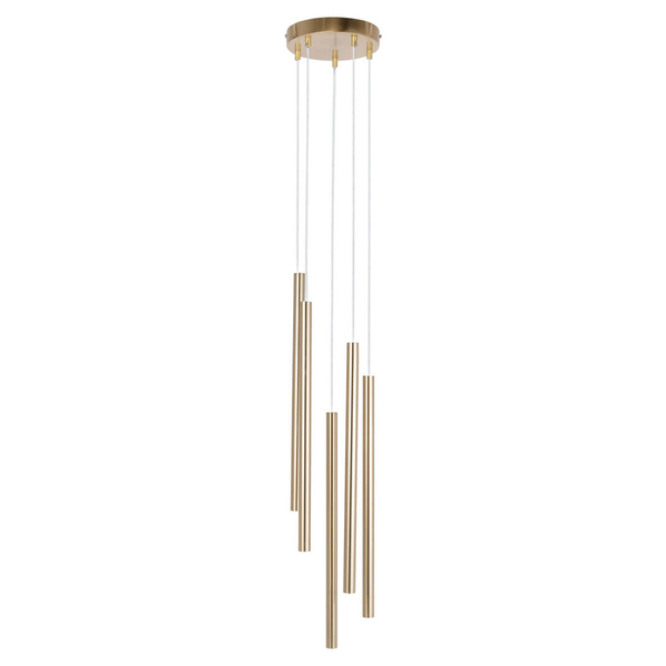Lampa zwisowa nad wyspę Sopel 40959 kaskada tuby kuchenna złota