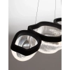 Wisząca lampa czarna szklana TUNTE do jadalni LED 43W 3500K ściemnialna nad stół LE46205