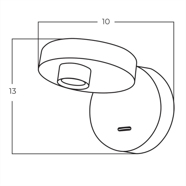 Salonowa lampa ścienna ISEO AZ5631 Azzardo LED 3W 3000K okrągły czarny