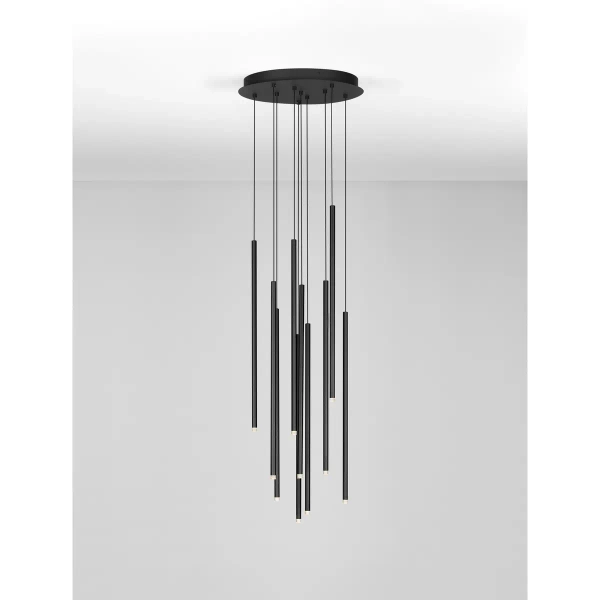 Nowoczesna lampa wisząca NOVENCIO LE45464 LED 41W 3000K tubki czarne