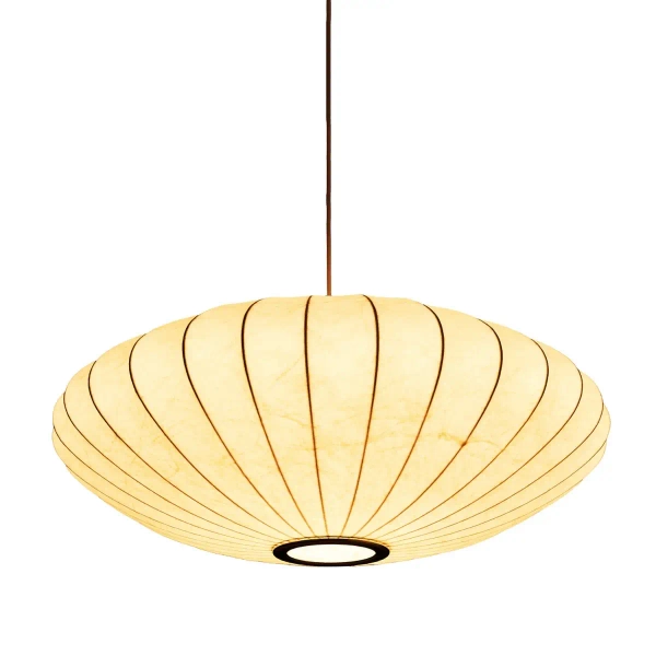 Lampa wisząca SILK FLAT ST-2328-60 z tkaniny kula biały