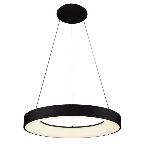 LAMPA wisząca GIULIA 5304-840RP-BK-3 Italux metalowa OPRAWA okrągła LED 40W 3000K zwis pierścień ring czarny