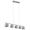 Sypialniana lampa wisząca Karpun 311600506 metal tkanina srebrny