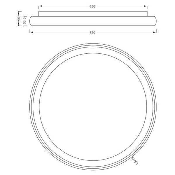Sypialniany plafon CARDONA 649617531 Trio LED 59W 2300-4000K biały