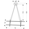 LAMPA wisząca ANDROS A0020-340 Candellux metalowa OPRAWA zwis LED 40W 4000K srebrny