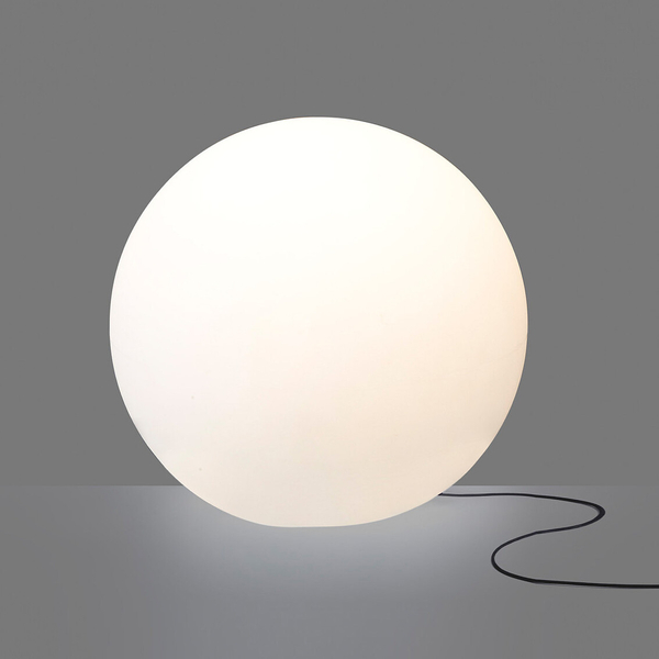 Dekoracyjna lampa ogrodowa fi 80 Cumulus 9714 biała kula ball stojąca
