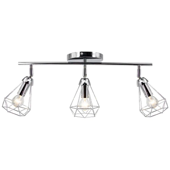 Chromowana lampa sufitowa 8414/3 8C metalowa do salonu