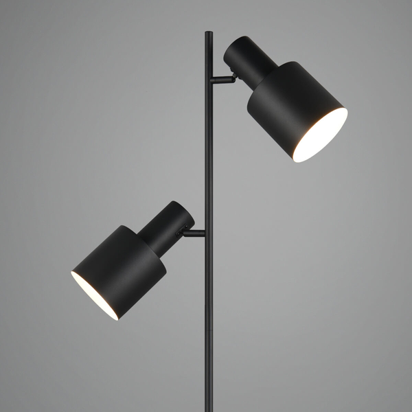 Podłogowa lampa ELIOR DL232419400 Trio reflektorki metalowa czarna