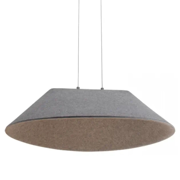 Nieregularna wisząca lampa 23173 LED 12W 3000K panele akustyczne szary