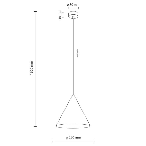 Salonowa lampa wisząca CONO 10008 stożkowa biały