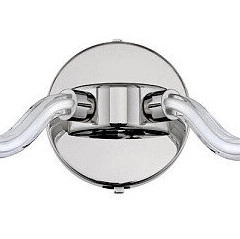 Industrialna lampa ścienna Hampton 8155 świecznikowa srebrna hol