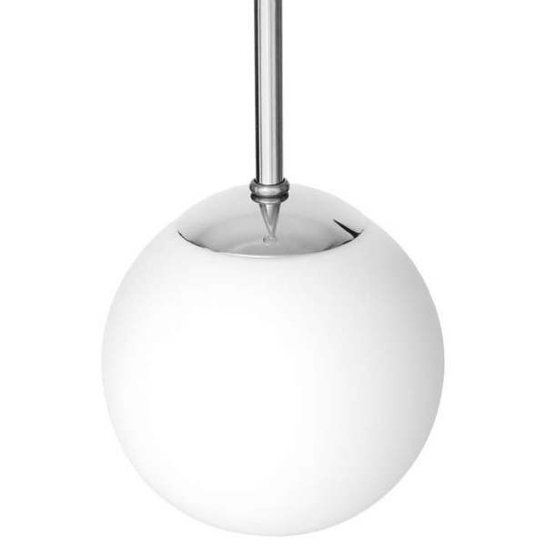 LAMPA wisząca LAMIA 11035103 Kaspa modernistyczna OPRAWA szklana ZWIS kula ball chrom biała