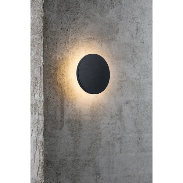 Okrągła lampa ścienna ARTEGO 46941003 LED 7,2W 3000K IP54 czarny