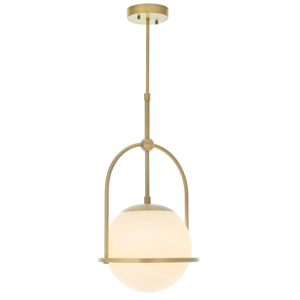 Zwisowa lampa art deco łuk L&-190844 Light& kula mosiądz