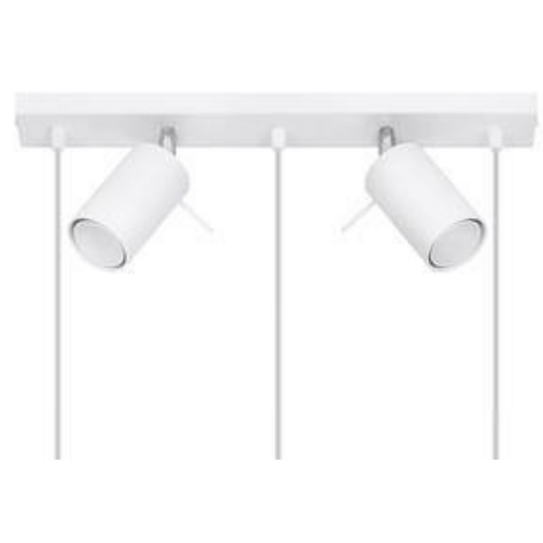 Wisząca lampa nad stół Ring SL.1098 Sollux z reflektorkami biała