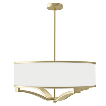 Lampa wisząca do sypialni Gerdo zwis nad łóżko biały złoty