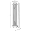 Szklana lampa ścienna Column MSE010100362 Moosee do jadalni chrom