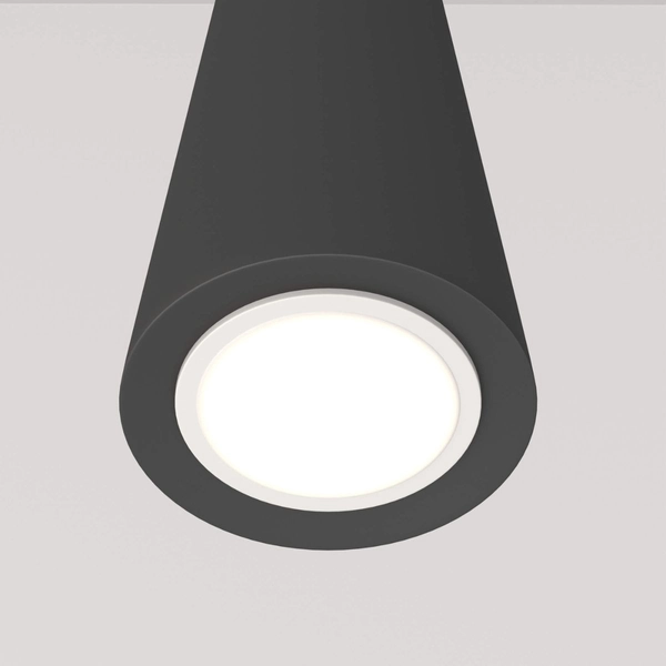 Lampa wisząca stożek Nevill P318PL-01B nad wyspę czarna