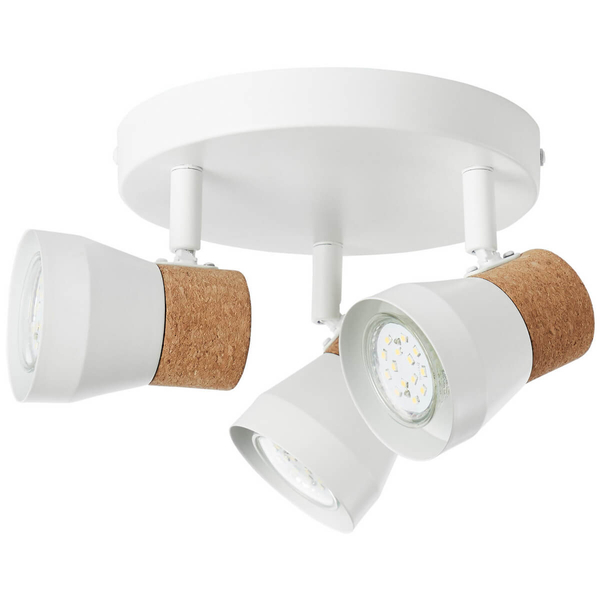 Lampa metalowa przysufitowa Moka 75734/75 reflektor korek biały