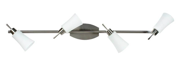 Regulowana lampa sufitowa Kroton 94-85644 listwa nikiel biała