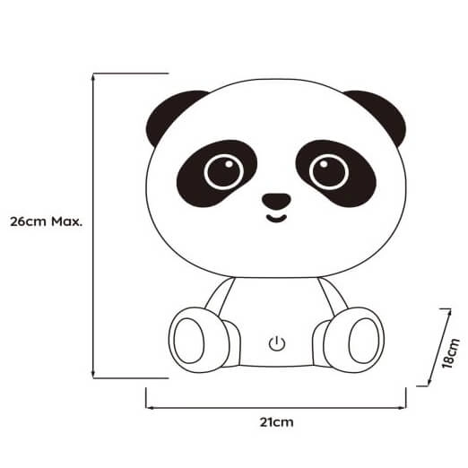Dziecięca lampa nocna Dodo PANDA 71593/03/30 LED 3W 4000K czarna biała