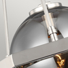 Lampa wisząca QN-HARPER-1P obręcz kula ball nikiel