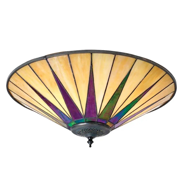 Szklana lampa sufitowa Dark star 70240 tiffany witraż do sypialni kolorowa