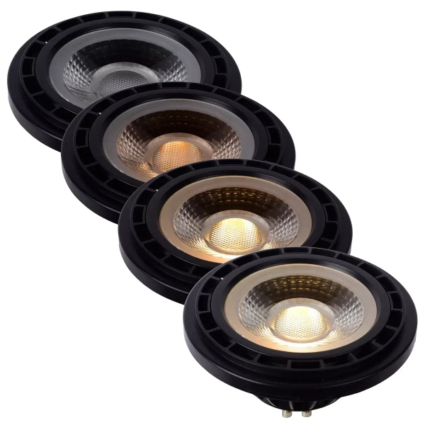 Okrągła żarówka LED 49041/12/30 Lucide GU10 12W 2200-3000K 820lm czarna
