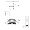 Wentylator sufitowy STRALSUND R62522987 RL Light LED 30W 3000-6500K RGB plafon okrągły srebrny
