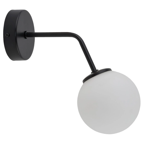 Kinkiet loftowy ZIGZAG 33295 Sigma szklana kula ball do sypialni czarna biała