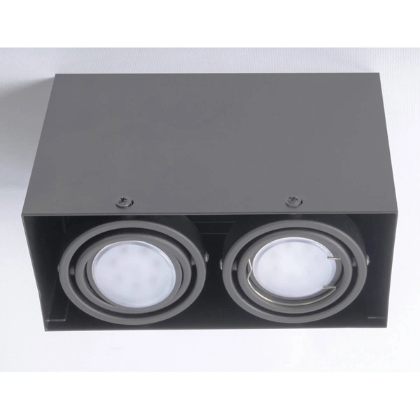 Podwójna lampa sufitowa Blocco ML843 Milagro bloczek prostokąt szary