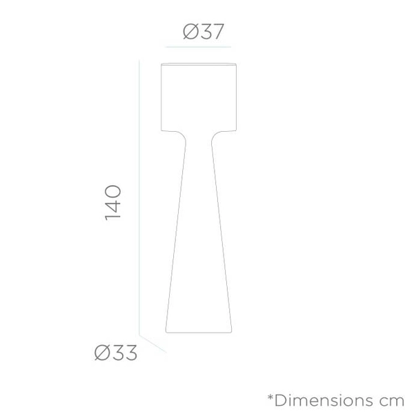 Stojąca lampa podłogowa Grace LUMGC140OFNW King Home ogrodowa IP65 biała