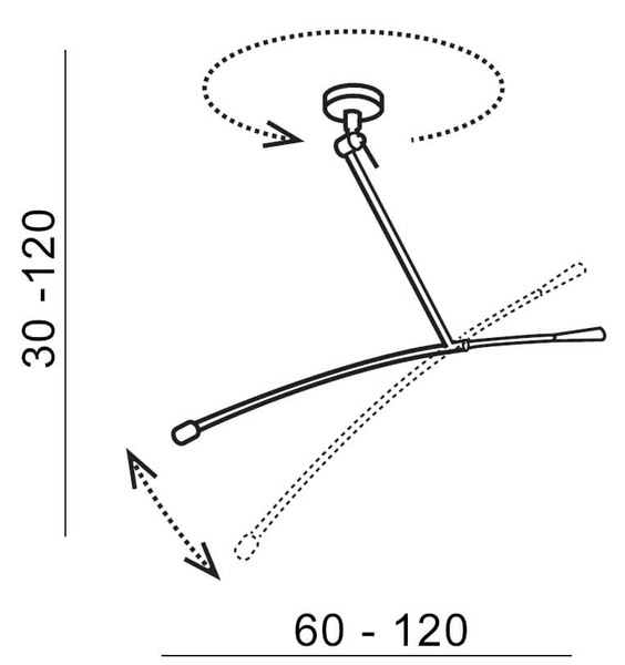 Stelaż do lampy wiszącej BARCELONA AZ2288 Azzardo metalowy chrom