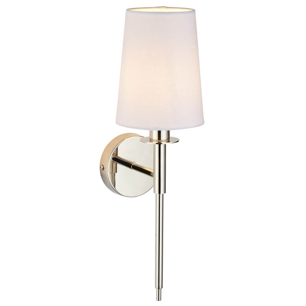 Kinkiet naścienny L&-192949 Light& z abażurem biały srebrny OUTLET