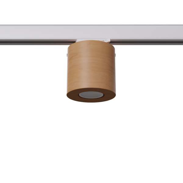 Sufitowa lampa do systemu szynowego trójfazowego ORBIS MYL.00158 drewniana