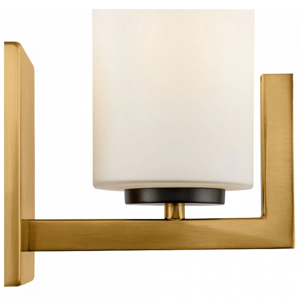 LAMPA ścienna FORTANO MOD089WL-01BS Maytoni szklana OPRAWA kinkiet tuba modernistyczna biała mosiądz