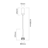 Wisząca lampa złota CRIMA OR80315 LED 6W Orlicki glamour do sypialni