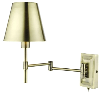 Ścienna lampa do czytania Kensington KEN0775 regulowana mosiądz