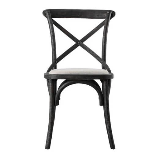 Salonowe krzesło 2 sztuki drewniane Cafe 5055999229845 czarne